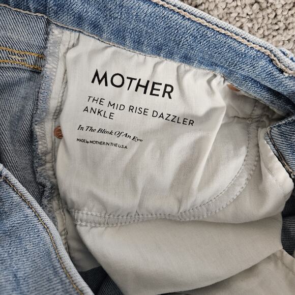 Mother Jeans Women's 27 Blue The Mid Rise Dazzler Ankle In The Blink Of An Eye - Picture 5 of 13